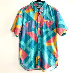 LRG Men's Spectra Short Sleeve Woven Shirt